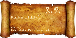 Kulka Ildikó névjegykártya
